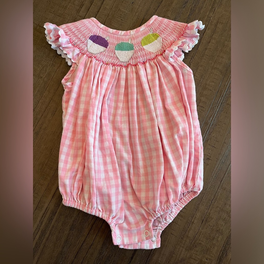 Krewe Kids Smocked Snowball Bubble 3 month